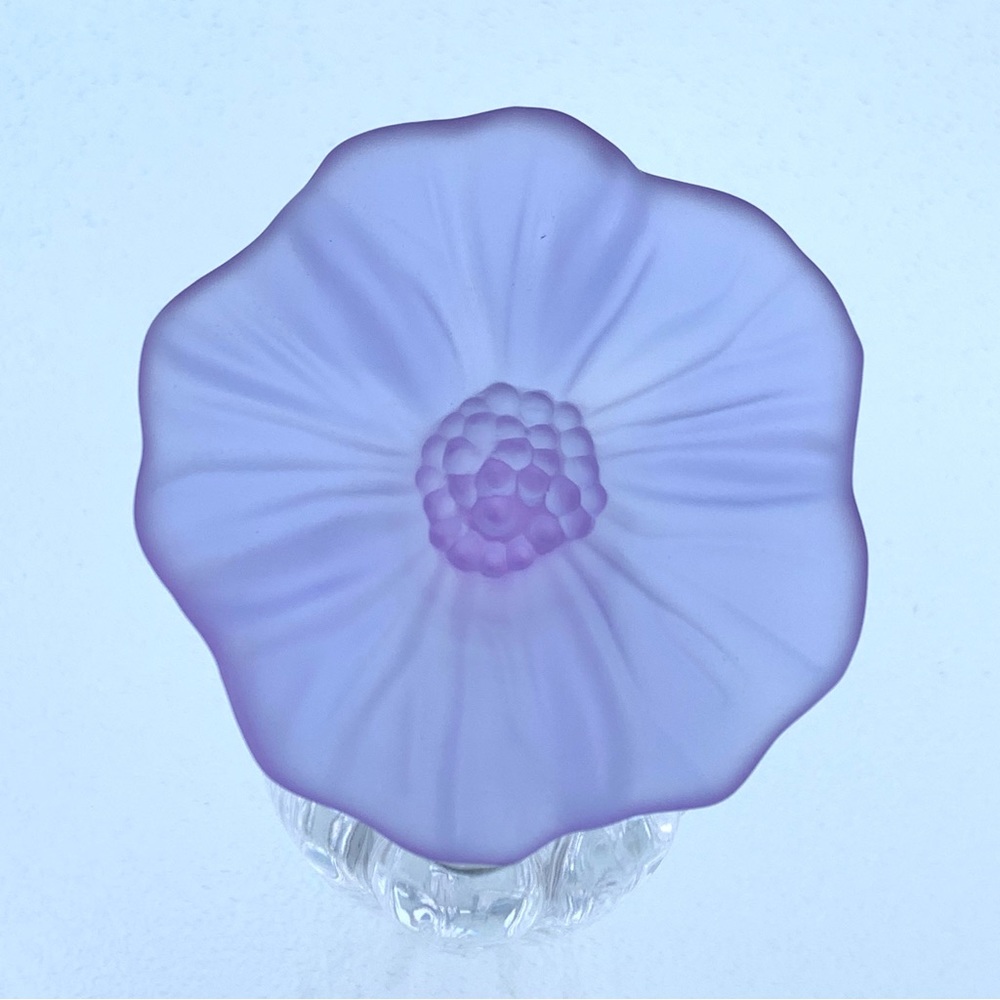 Mikasa Crystal Purple Flower Stopper Perfume Bottle - Picture 6 of 9